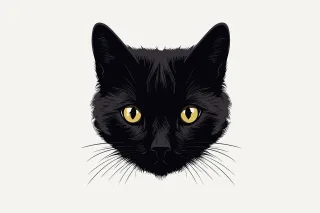 Feline Black cat Domestic cat Stickdatei – Tiere