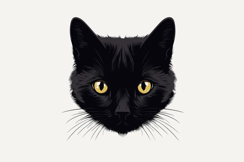 Feline Black cat Domestic cat Stickdatei – Tiere