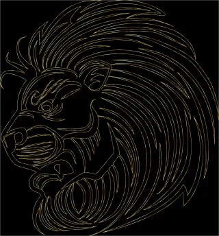 Lion Feline Animal Stickdatei