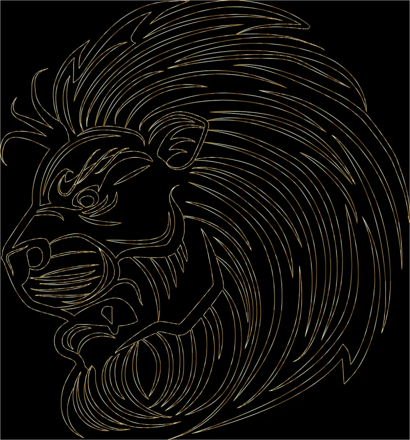 Lion Feline Animal Stickdatei – Tiere