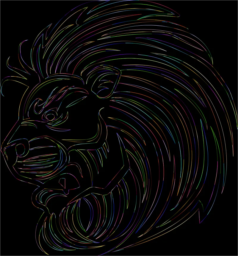Lion Feline Head Stickdatei – Tiere