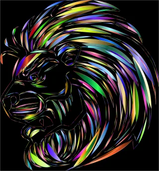 Lion Animal Feline Stickdatei
