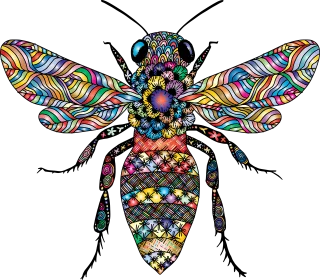 Bee Insect Animal Stickdatei