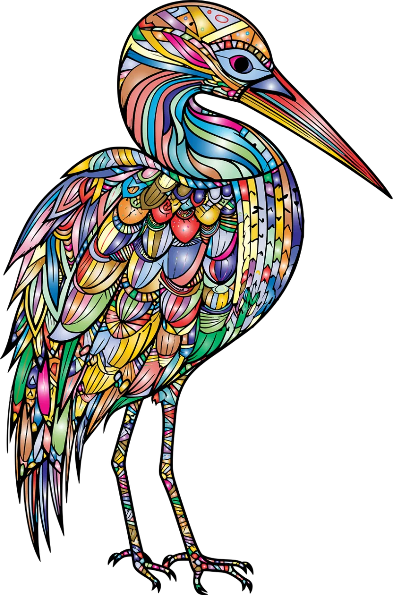 Bird Stork Animal Stickdatei – Kinder