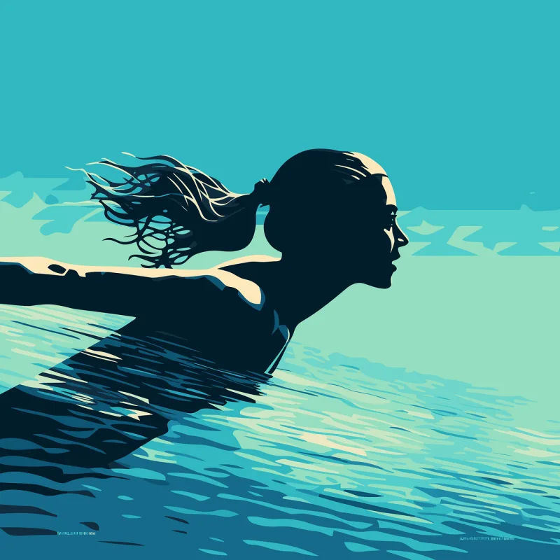 Ai generated Woman Silhouette Stickdatei – Sport