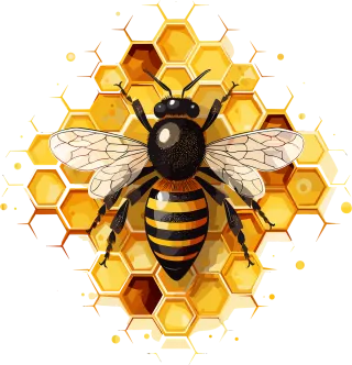 Ai generated Bee Honeycomb Stickdatei – Tiere