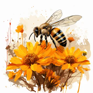 Ai generated Bee Insect Stickdatei – Tiere