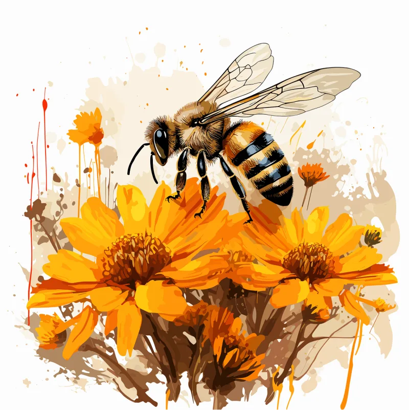 Ai generated Bee Insect Stickdatei – Tiere