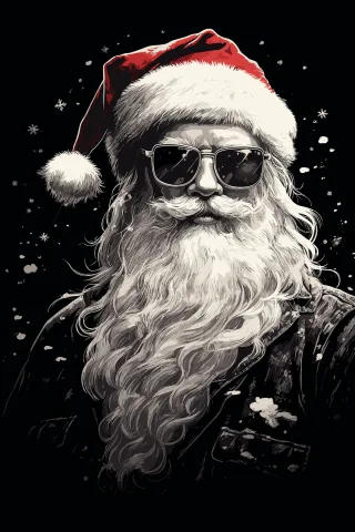 Ai generated Santa claus Sunglasses Stickdatei
