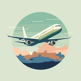 Ai generated Airplane Flight Stickdatei