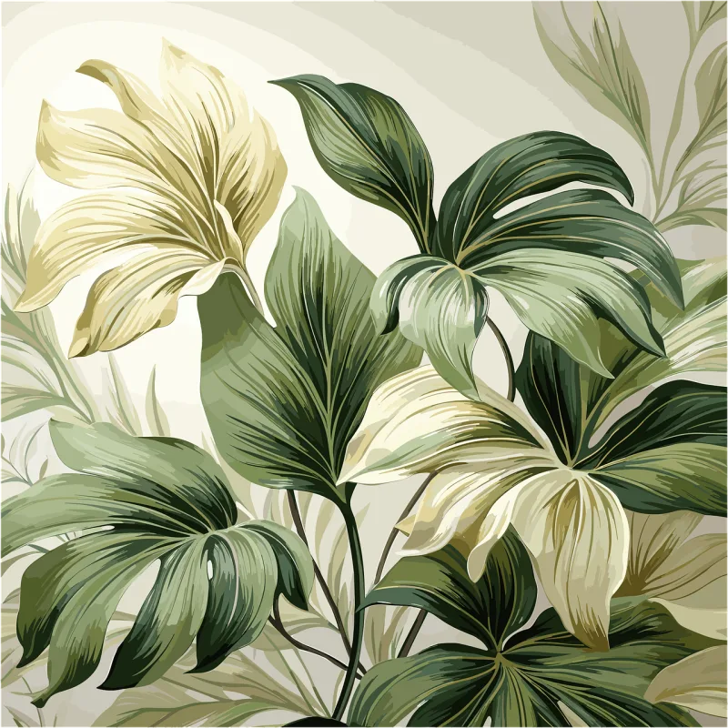 Ai generated Leaves Bush Stickdatei – Natur