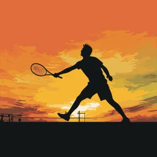 Ai generated Tennis Racket Stickdatei
