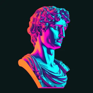 Ai generated Greek Statue Stickdatei – Musik
