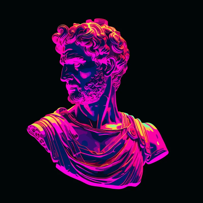 Ai generated Greek Statue Stickdatei – Musik