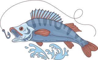 Fish Water Hook Stickdatei