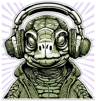 Turtle Headset Tortoise Stickdatei