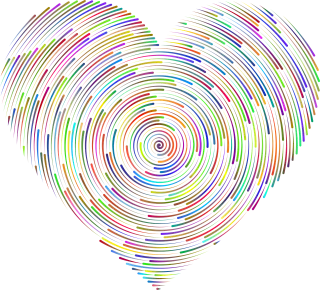 Heart Shape Colorful Stickdatei – Herzen & Liebe