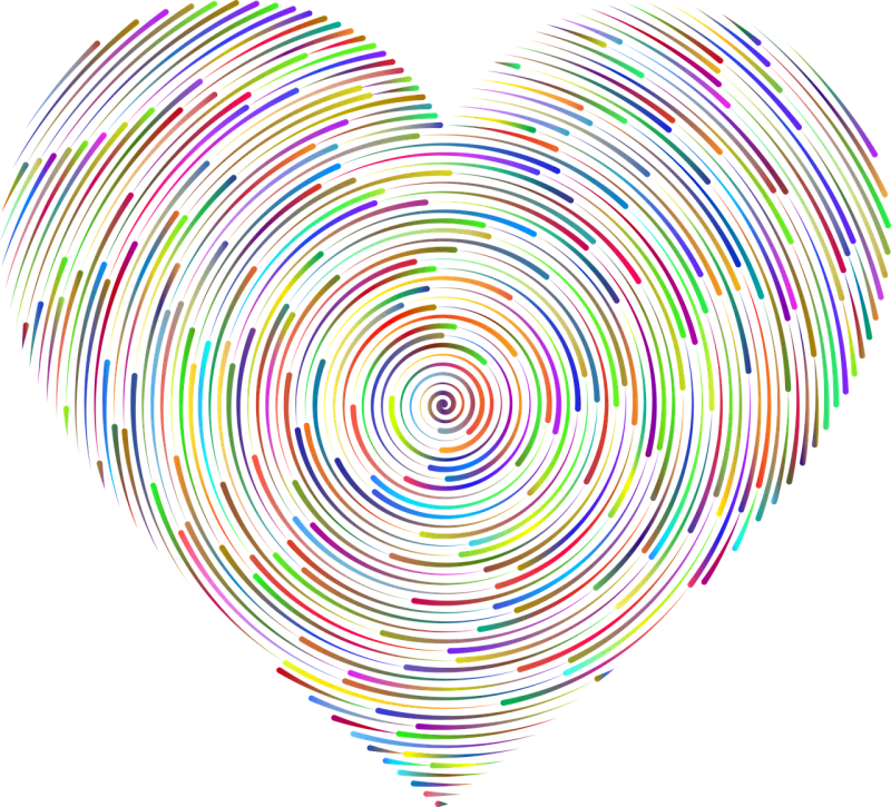 Heart Shape Colorful Stickdatei – Herzen & Liebe