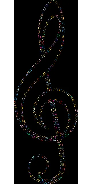 Clef Musical notes Nature Stickdatei