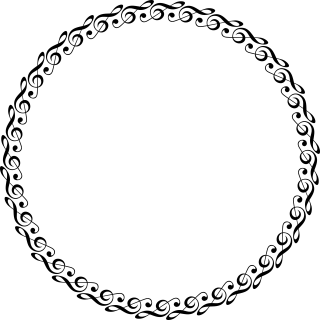 Clef Circle Frame Stickdatei
