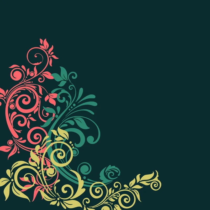 Foliage Drawing Stylized Stickdatei – Blumen