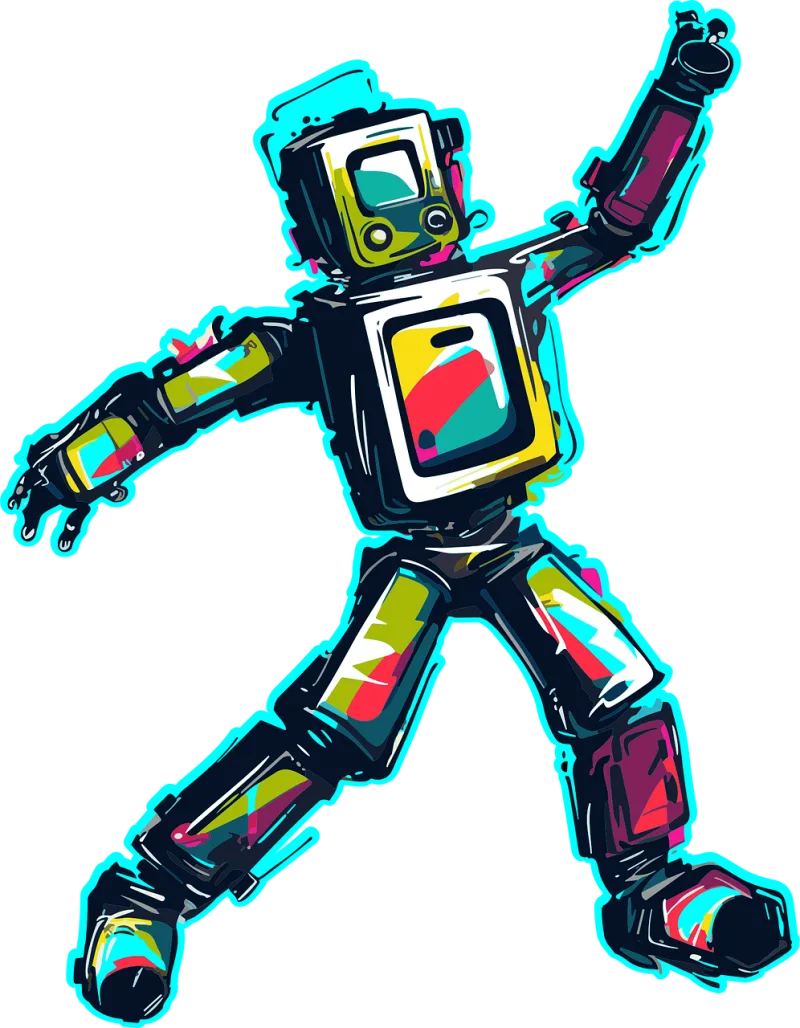 Ai generated Robot Old Stickdatei – Kinder