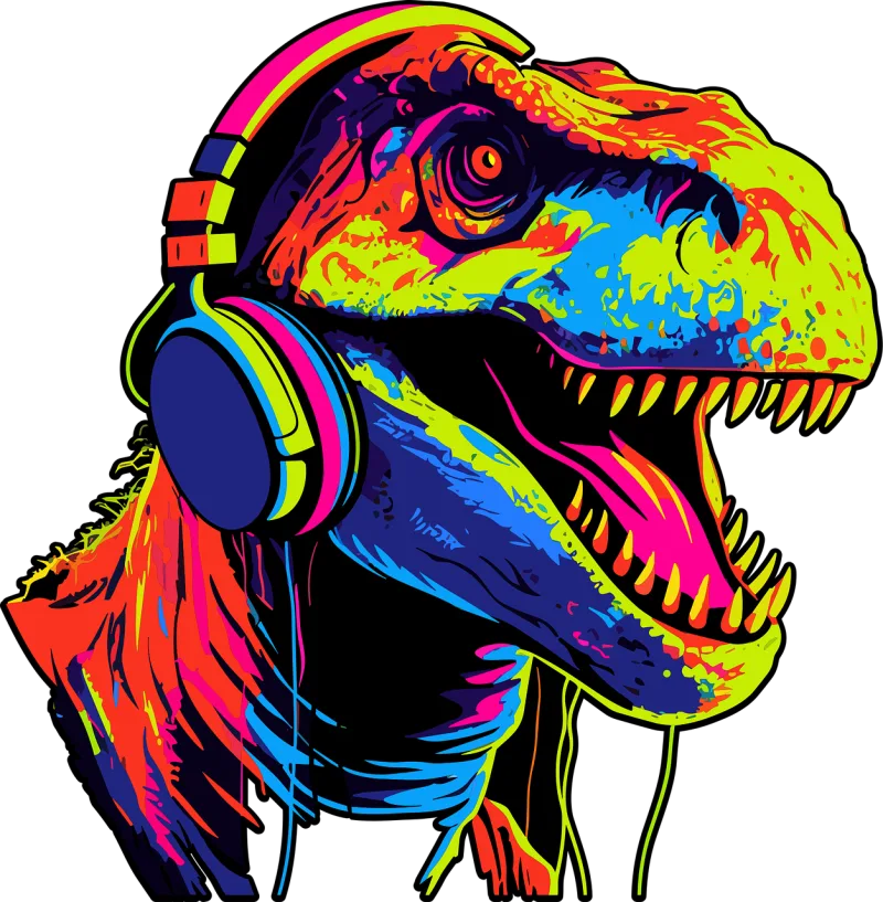 Ai generated Dinosaur T-rex Stickdatei – Musik