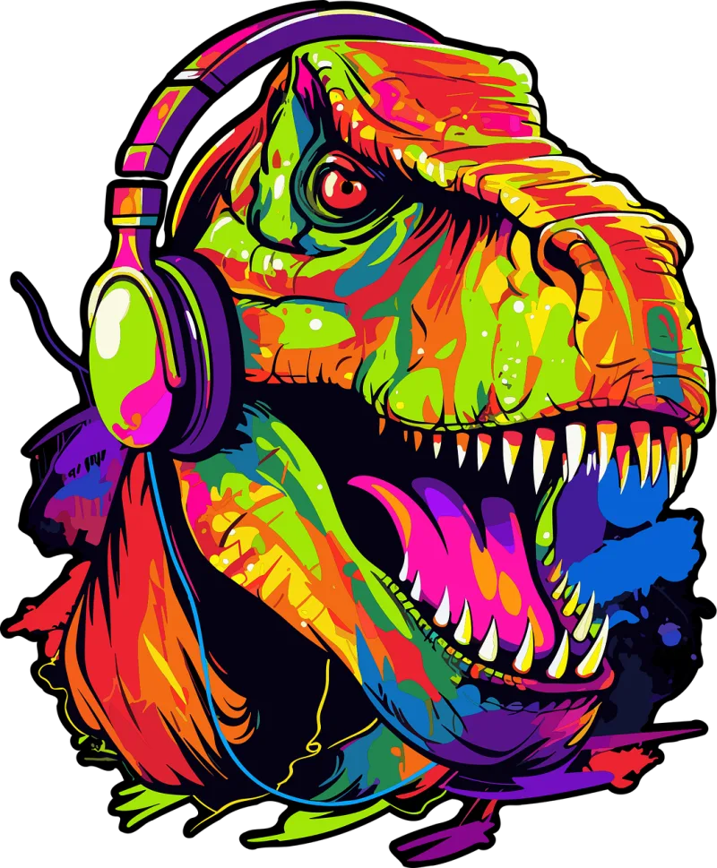 Ai generated Dinosaur T-rex Stickdatei – Musik