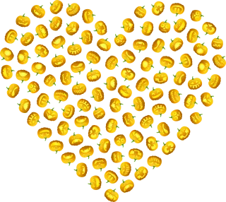 Jack o' lanterns Heart Love Stickdatei – Herzen & Liebe