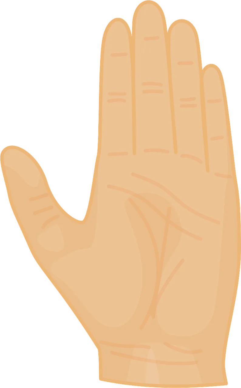 Hand Palm Fingers Stickdatei – Natur