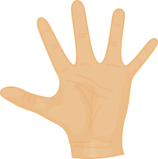 Hand Palm Fingers Stickdatei