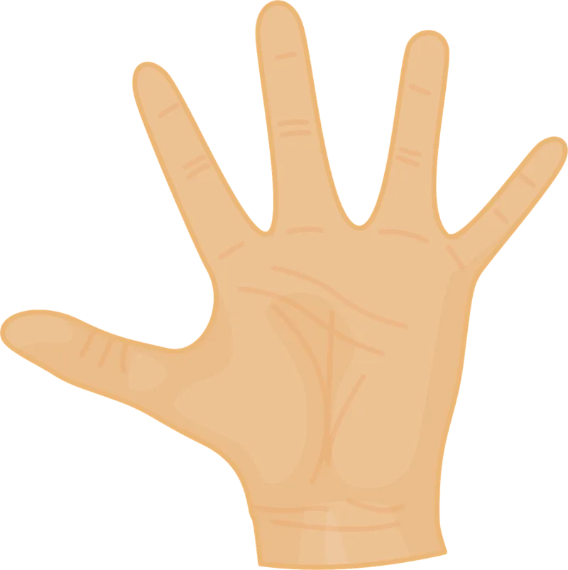 Hand Palm Fingers Stickdatei – Natur