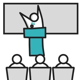 People Cartoon Presentation Stickdatei