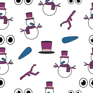 Snowman Cartoon Collection Stickdatei