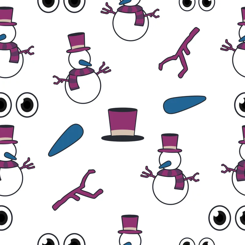 Snowman Cartoon Collection Stickdatei – Weihnachten