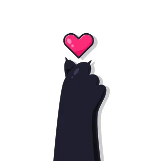Cat Paw Heart Stickdatei – Herzen & Liebe