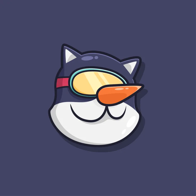 Cartoon Cat Character Stickdatei – Weihnachten