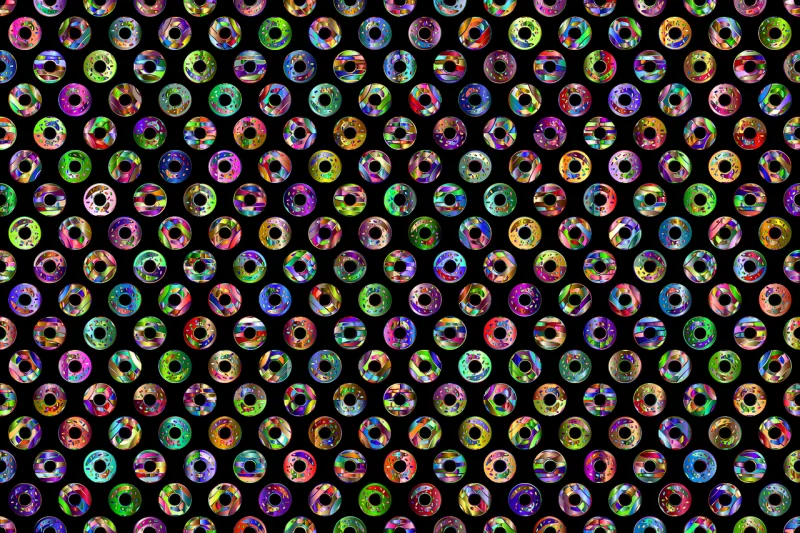 Donuts Food Pattern Stickdatei – Essen & Trinken