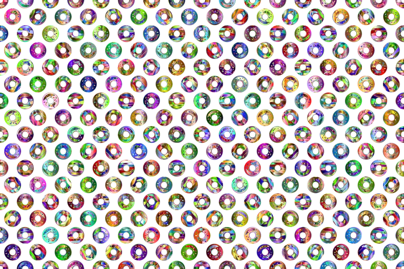 Donuts Food Pattern Stickdatei – Essen & Trinken
