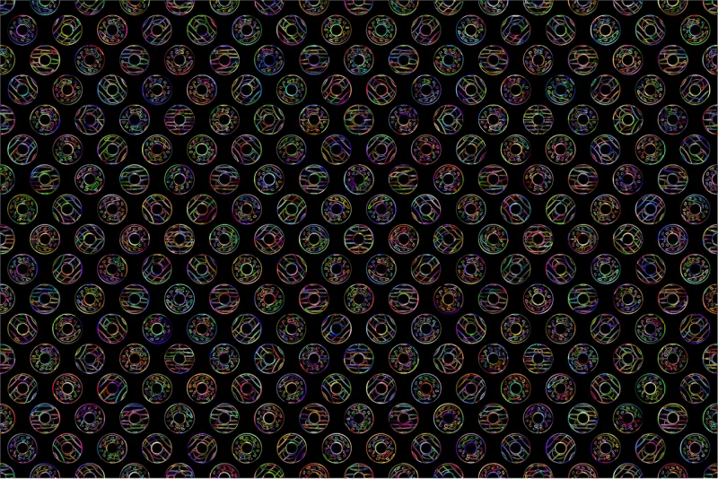 Donuts Food Pattern Stickdatei – Essen & Trinken