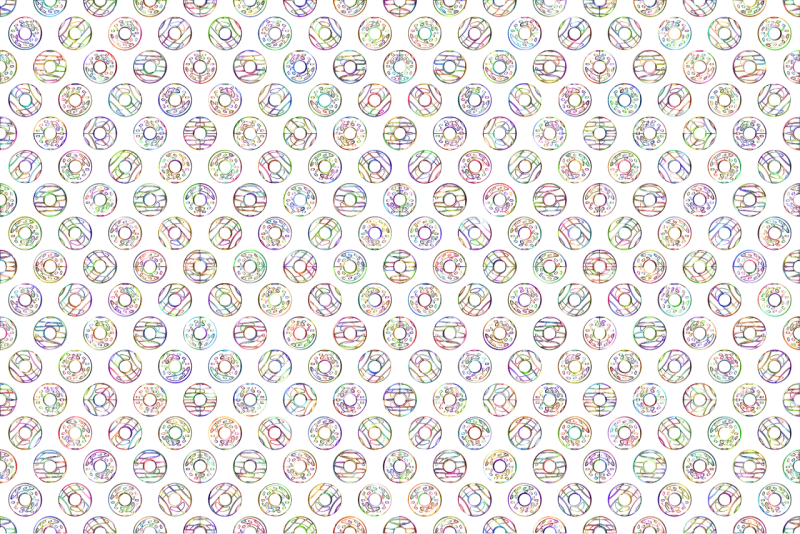 Donuts Food Pattern Stickdatei – Essen & Trinken