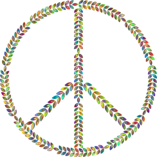 Peace Sign Nature Stickdatei