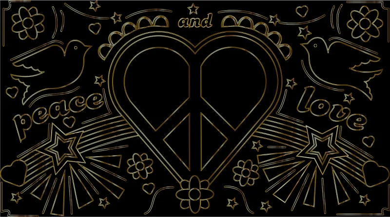 Love Peace Heart Stickdatei – Herzen & Liebe
