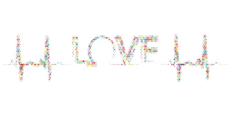 Love Peace Heart Stickdatei – Herzen & Liebe
