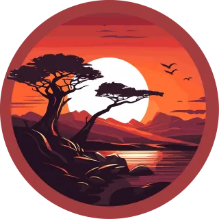 Ai generated Tree Lake Stickdatei