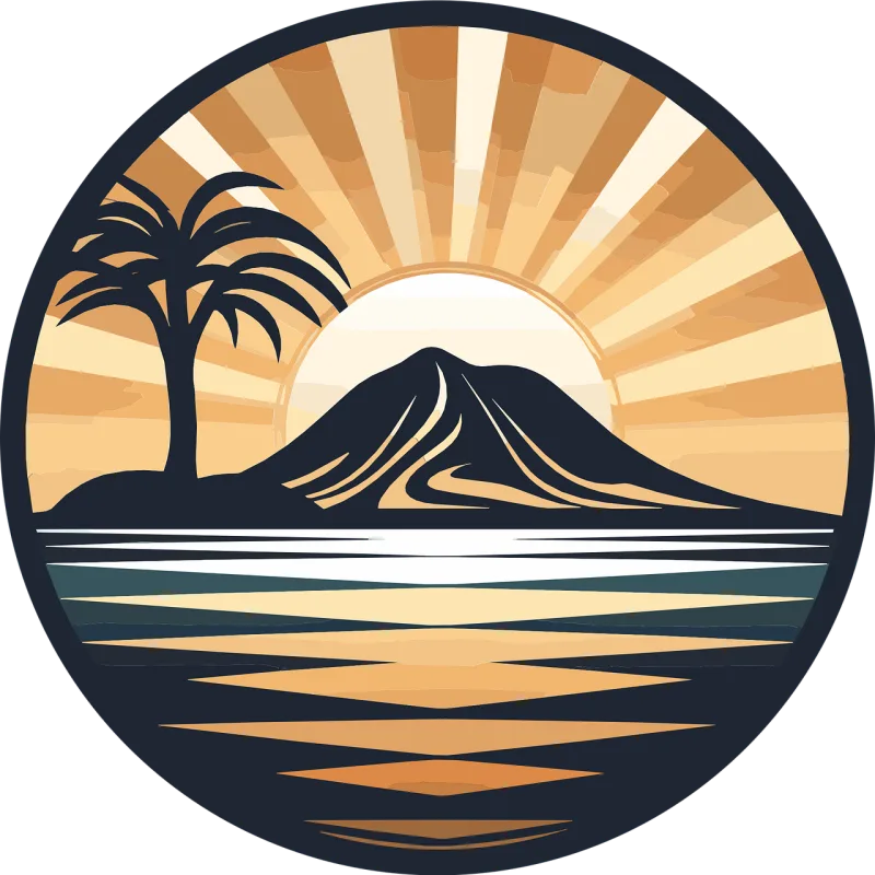 Ai generated Palm tree Sea Stickdatei – Natur