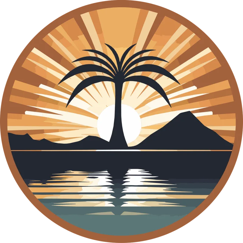Ai generated Palm tree Sea Stickdatei – Natur