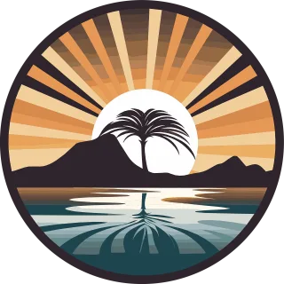 Ai generated Palm tree Sea Stickdatei
