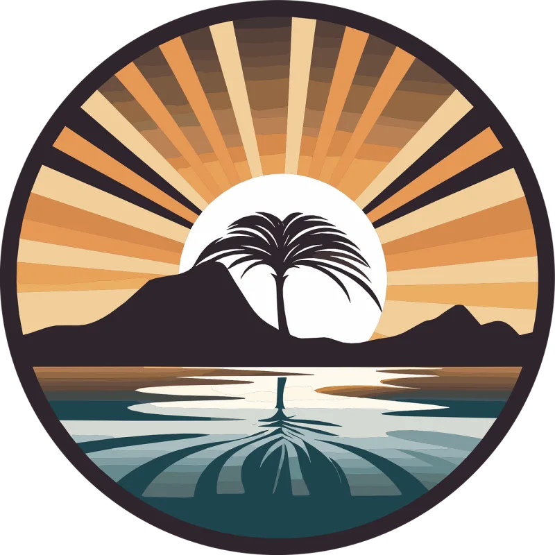 Ai generated Palm tree Sea Stickdatei – Natur