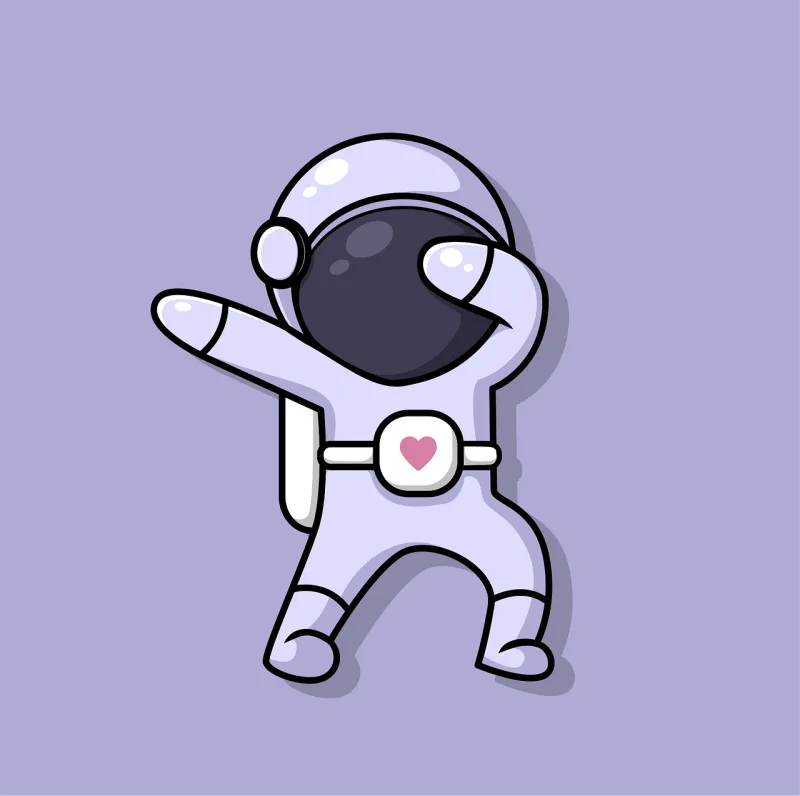 Cute Astronaut Moon Stickdatei – Natur